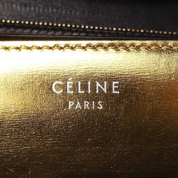 Celine Gold Smooth Leather Medium Box Bag - Picture 10 of 12